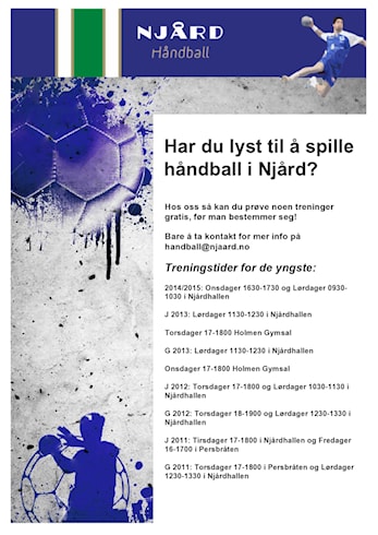Har du lyst til å spille håndball i Njård?